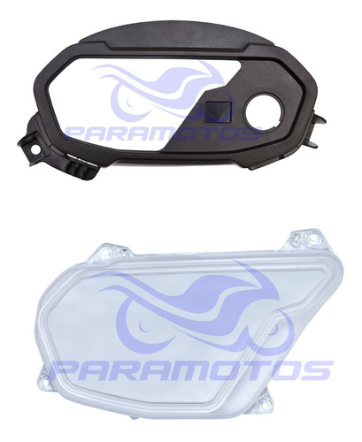 Kit Carcaça Tampa Painel + Lente Sup Painel Honda Pop 110