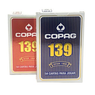 Kit 2 Baralho 139 Copag Jogos Cartas De Alta Qualidade Original Vermelho e Azul em Oferta na Shopee