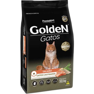 Ração Golden Gatos Adultos Castrados Salmão 10.kg em Oferta na Shopee