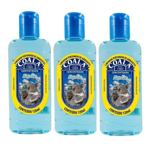 Coala 120 Ml - 3 Unidades Algodao em Oferta na Shopee
