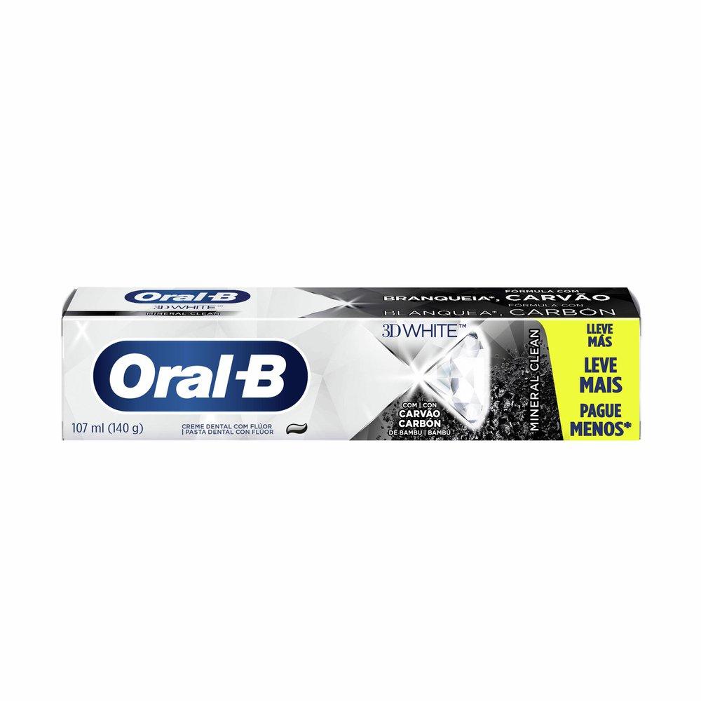 Creme Dental Oral-B Mineral Clean Com Carvão 140g em Oferta na Shopee