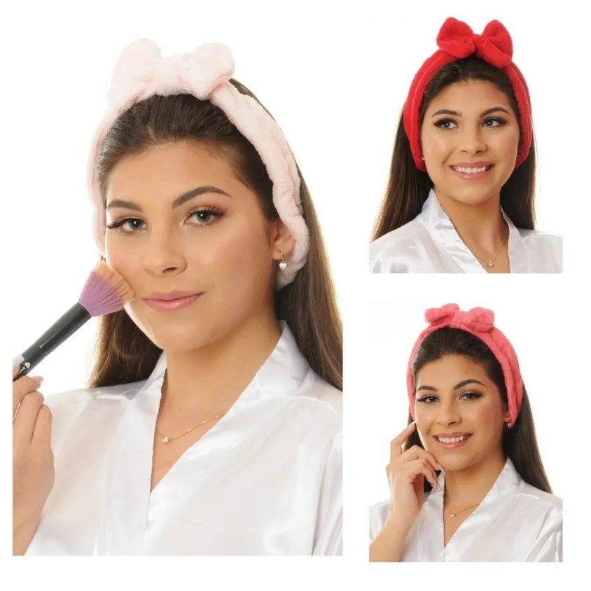 Faixa Tiara Blogueira de cabelo para maquiagem e limpeza facial super