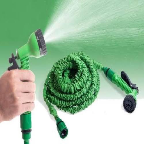Mangueira Magica Flexivel Compacta Irrigação para jardim 15m Antitorção Expansivel Retratil 7 Jatos Diferentes Flex Hose