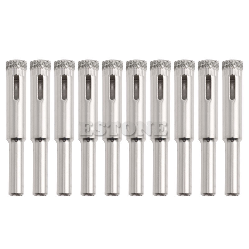 Bmico 10 Peças 8mm Núcleo Diamante Revestido Brocas Buraco Viu Telha Vidro Mármore Cerâmico