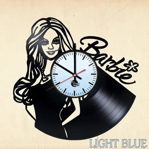 Barbie - Relógio Disco De Vinil Decoração