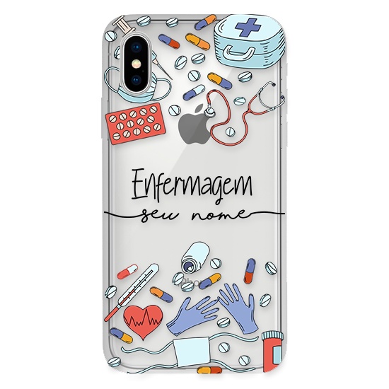Capinha de celular personalizada profissões enfermeiro enfermagem promoção