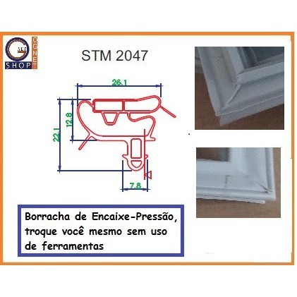 Borracha / Geladeira Consul Crd48 Brd48, Brr44 Inferior
