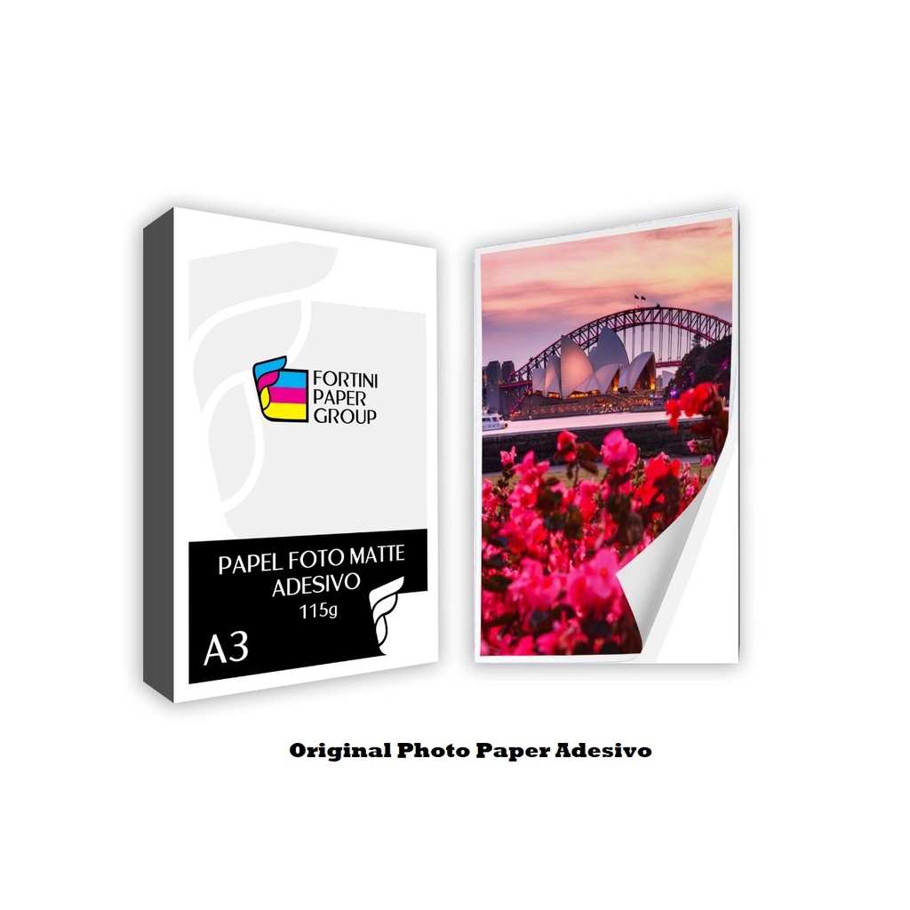 Papel Fotográfico Adesivo Matte 115g A3 20 folhas Premium em Oferta na Shopee