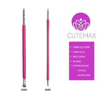 Palito unha + Espátula mista Cutemax Manicure Podologia