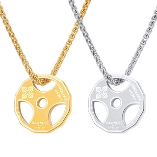 Colar Masculino Com Pingente / Medalha De Halteres