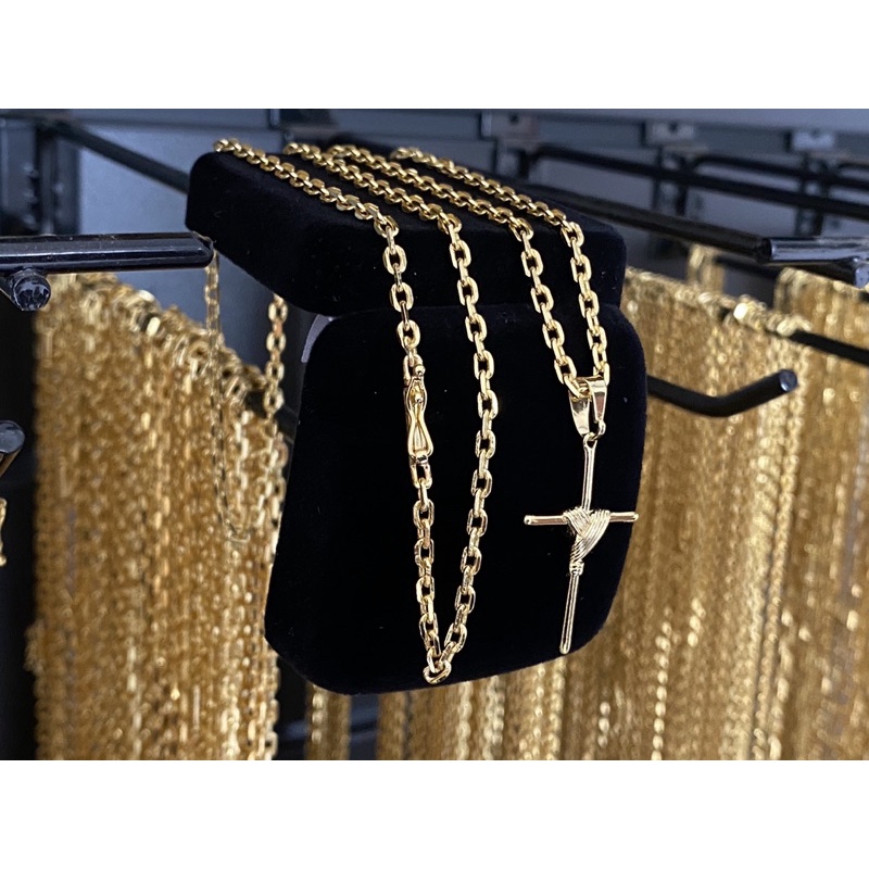 Cordão Cadeado 3mm Com 70 Centímetros  Moeda Antiga Banhado Ouro 10 milésimos 1 Ano De Garantia