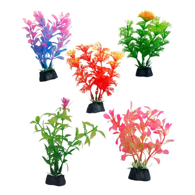 Planta Ornamental 2 Unidades Varios Modelos Para Decoração Aquários/Beteiras em Oferta na Shopee