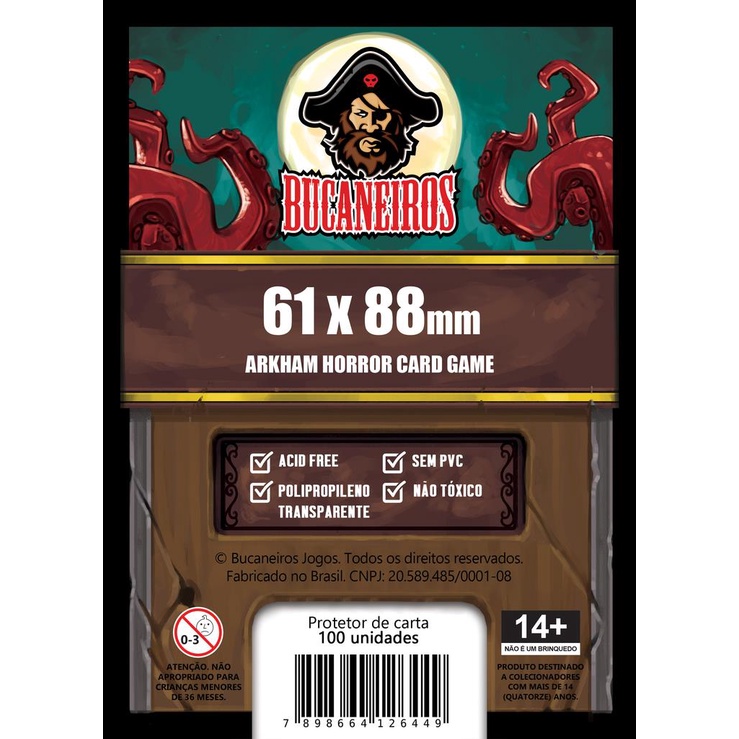 Sleeve Bucaneiros 61 x 88 mm Arkham Horror: Card Game - 100 unidades