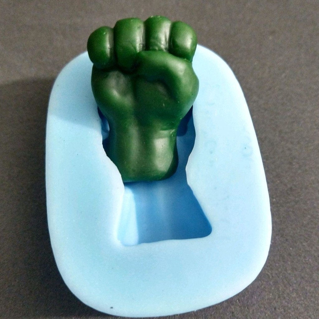 Molde De Silicone Mão do Hulk Artesanato em Geral Biscuit Porcelana Fria Massa de Modelar Epóxi Resina