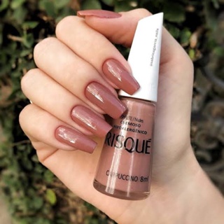 Esmalte Risqué Nudes Cremoso Cappuccino 8ml em Oferta na Shopee