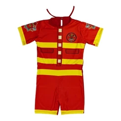 Roupa Bombeiro Infantil Curta de Carnaval e Halloween