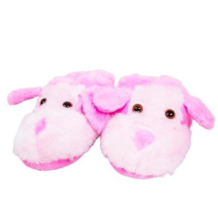 Pantufas quentinhas cachorro rosa