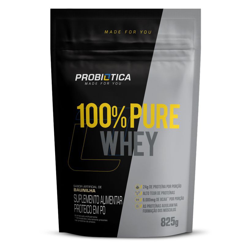 Probiótica 100% Pure Whey Nova Fórmula - 900G Refil em Oferta na Shopee