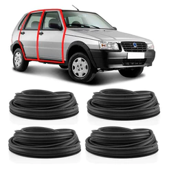 Kit Borrachas De Vedação Uno 2012 2013 2014 2015 4 Portas +