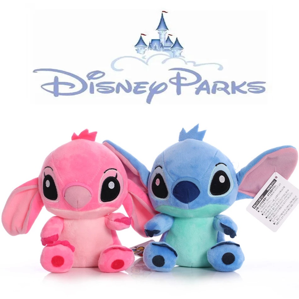 Disney Desenho Azul Rosa Ponto Pelúcia Bonecos Anime Toys Lilo E Stitch 20CM Stich Plush Brinquedos De Presentes De Natal Para Crianças