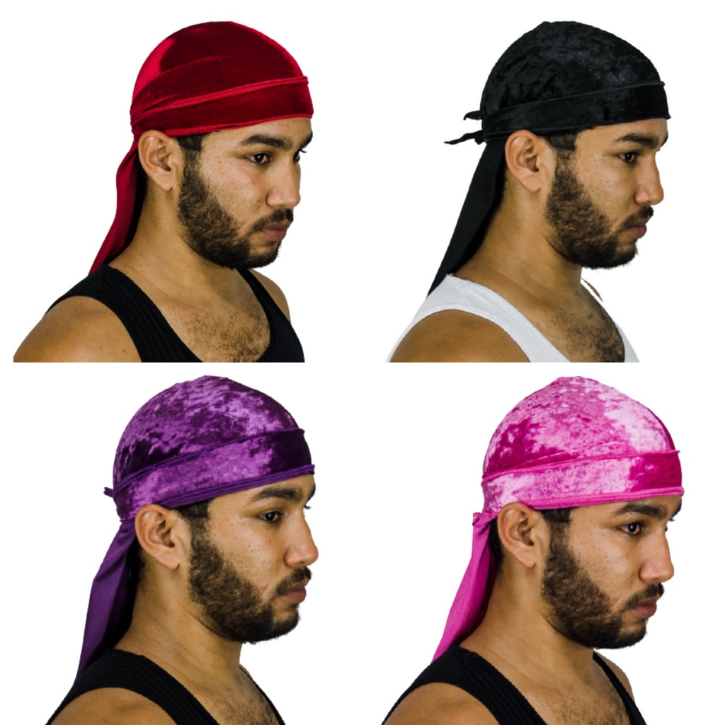 Bandana Touca Durag Veludo Waves Hip Hop Rapper Doo Rag Toca Shopee