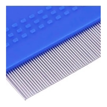 Pente Fino Tira Pulgas Para Cães Gatos Cerdas Aço