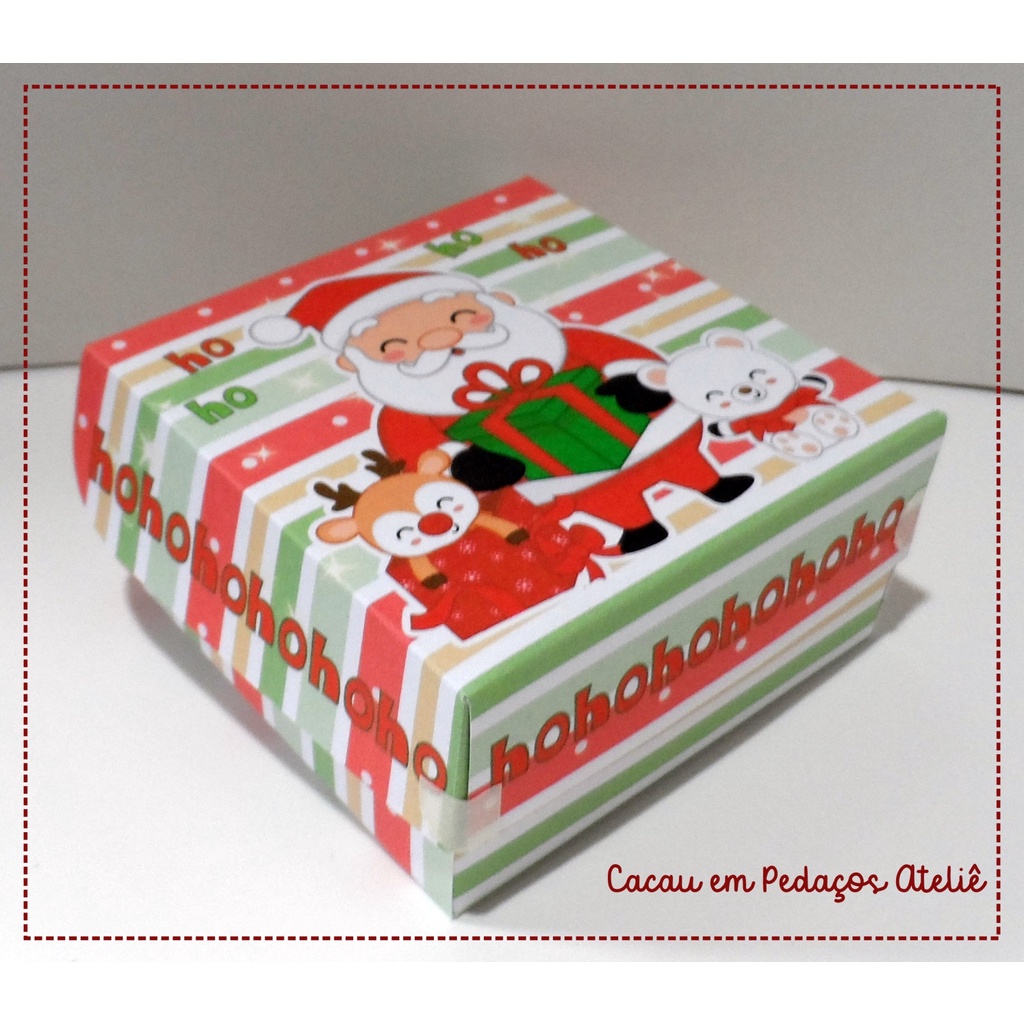 40 Caixas para 4 doces Natal brigadeiros trufas pão de mel brownie  lembrancinha corporativo | Shopee Brasil