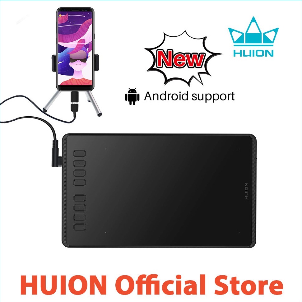 Mesa Digitalizadora Huion H950P Otg Função Tilt Bateria-Free Stylus Tablet De Desenho Gráficos