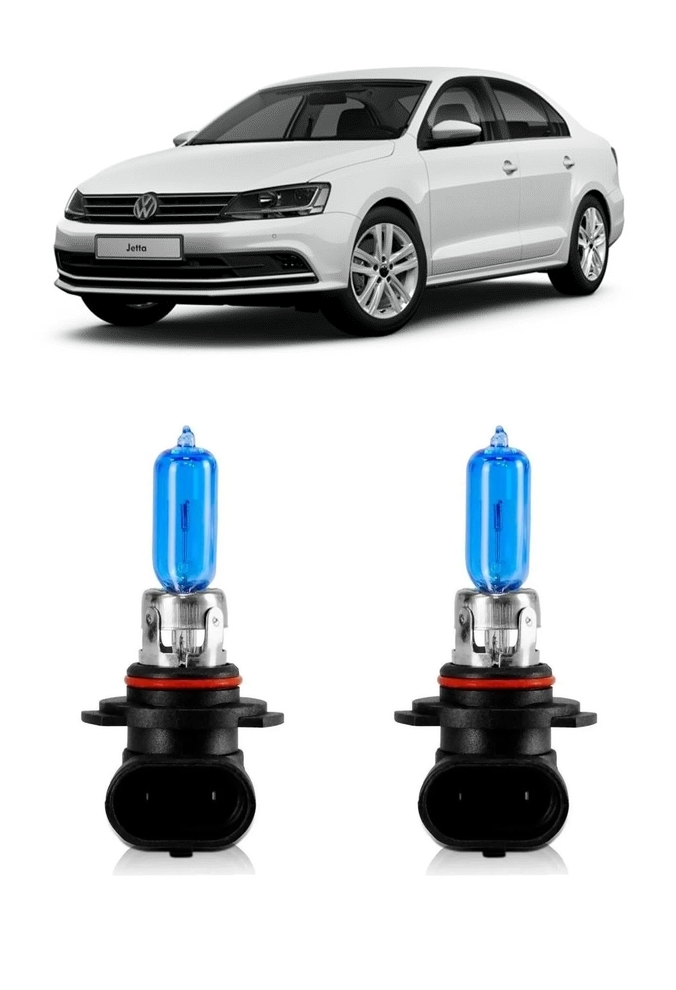 Par Lampada Super Branca Farol de Milha Jetta 2007 2008 2009 2010 2011 2012 2013 8500k HB4