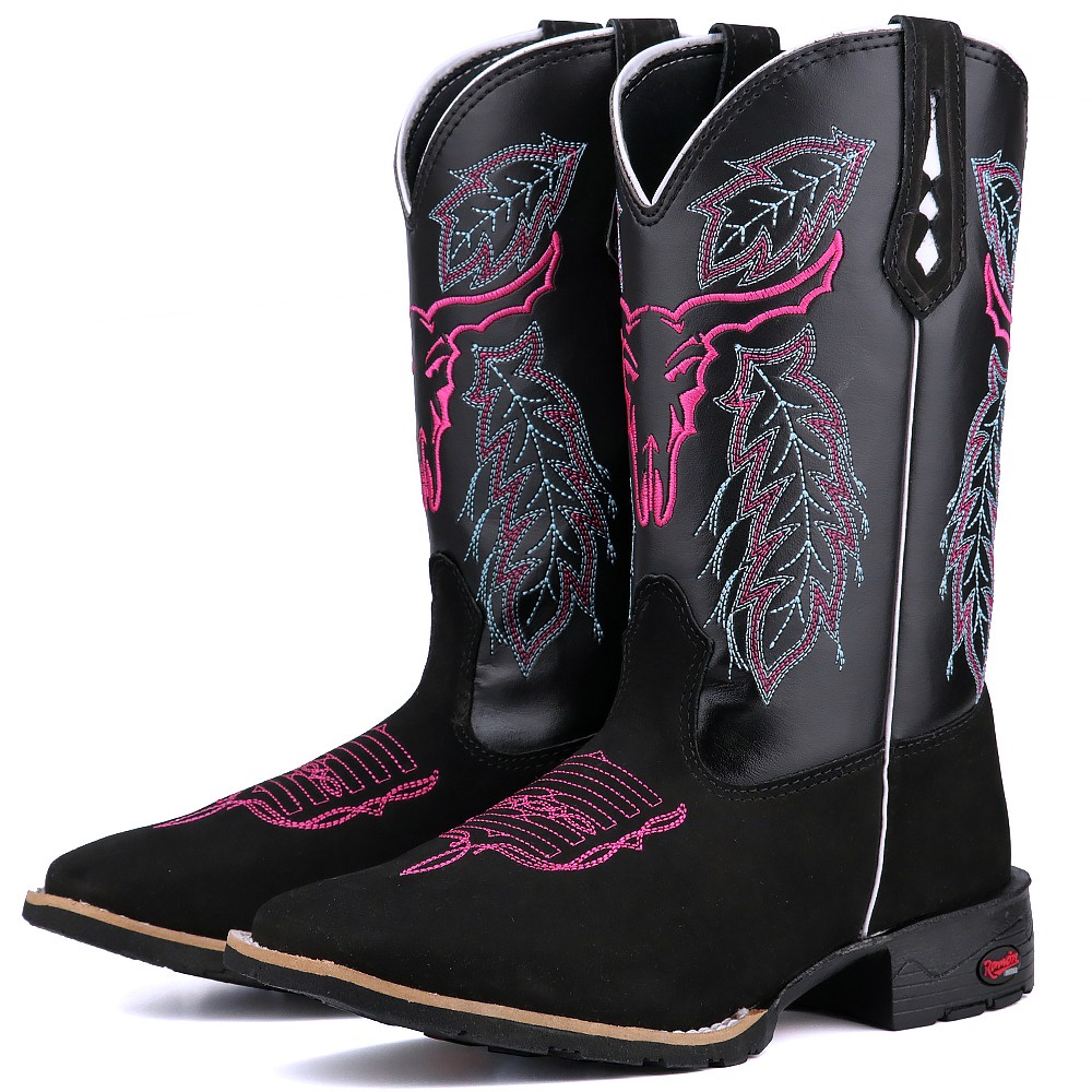 Bota Feminina Bico Quadrado Texana Country Montaria Ramon Botas