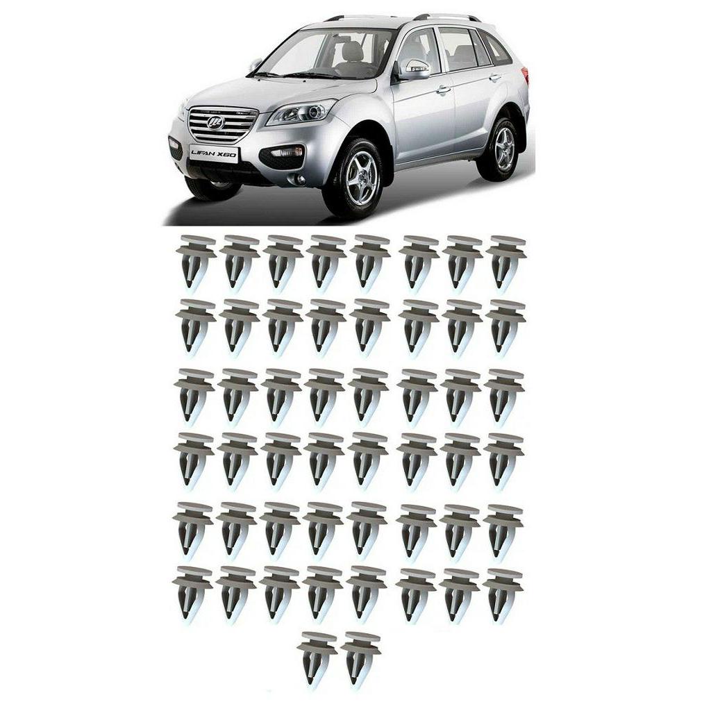 Kit 50 Grampo Presilha do Forro da Porta Lifan X60 2013 2014 2015 2016 2017 2018 2019