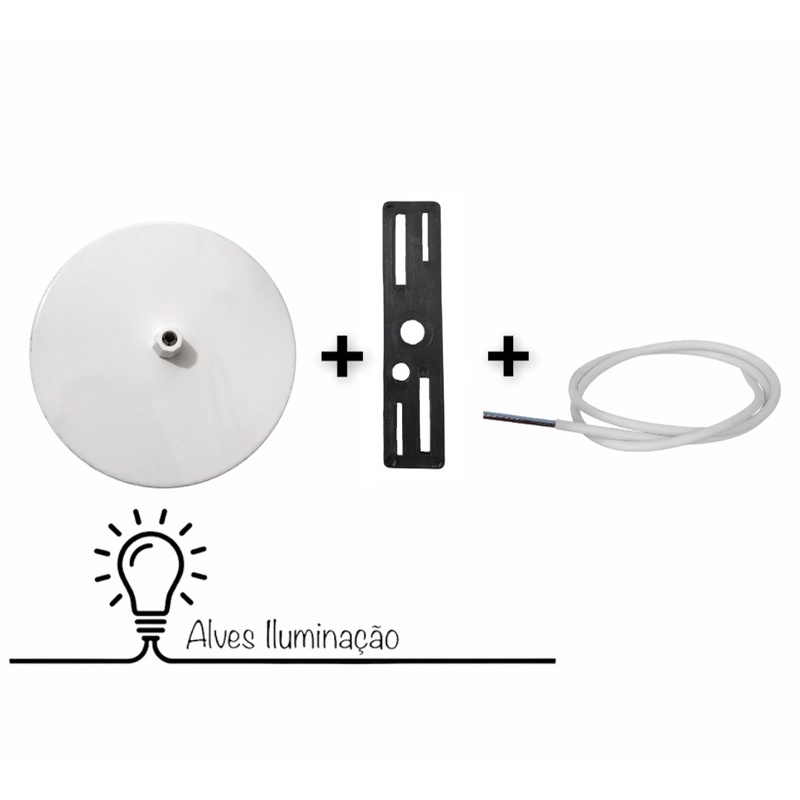 Kit Pendente com canopla de Ferro Sem Soquete