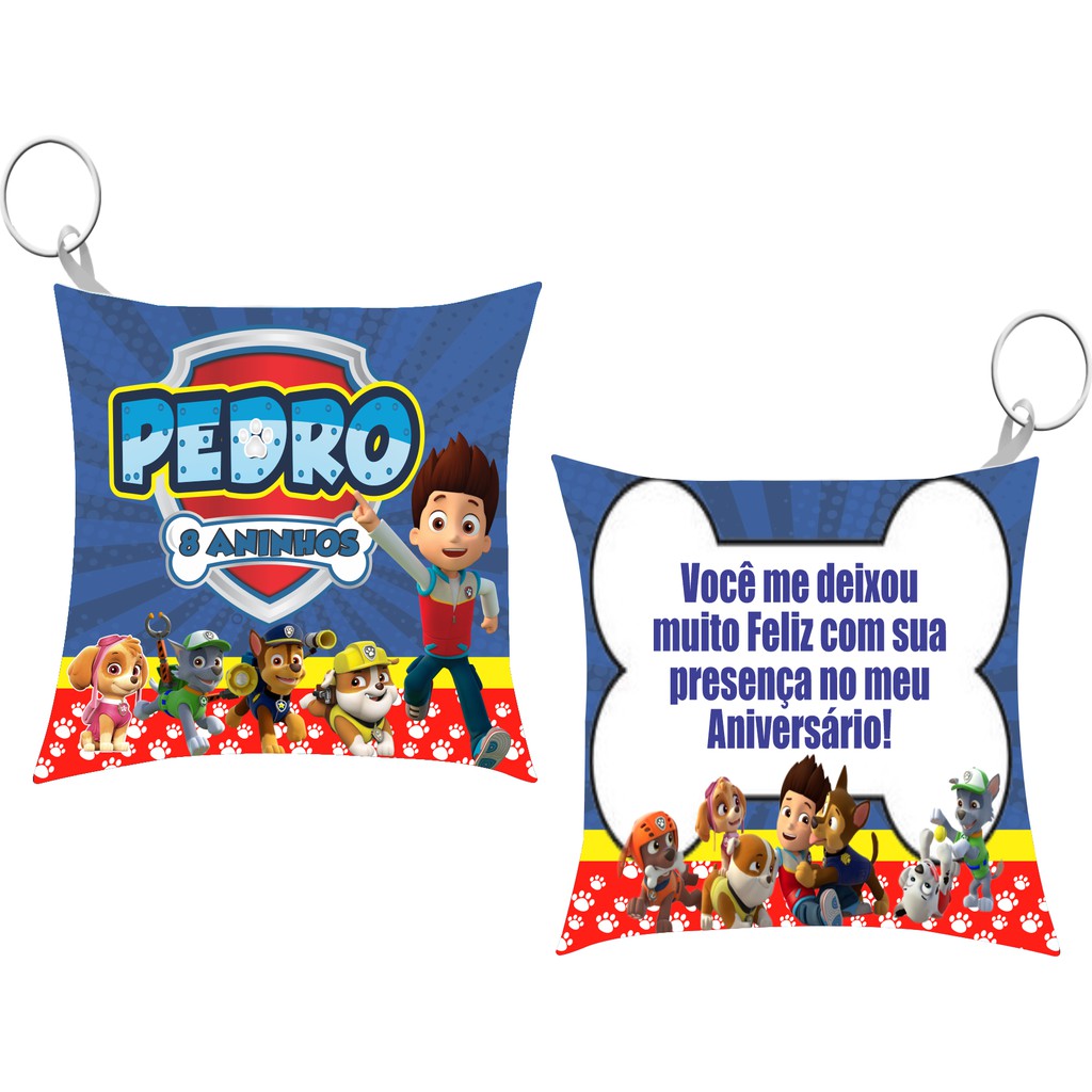 40 Almochaveiros Lembrancinha Aniversário Patrulha Canina em Oferta na Shopee