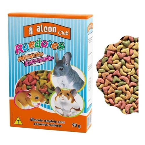 Kit 4 Unidades-Ração Alcon Club Roedores Extrusado 90g