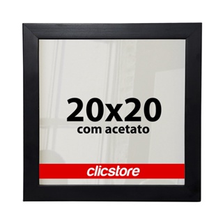 Moldura 20x20 Com Acetato Quadros Foto Porta Retrato Poster em Oferta na Shopee