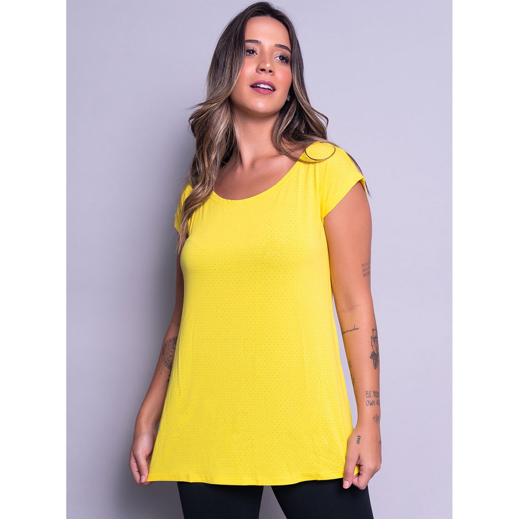 Blusa Feminina Fitness Manga Curta Treino Qualidade Academia