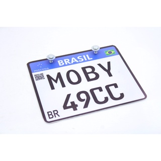 Placa 49/50cc Decorativa Mercosul Scooter Cinquentinha Moby
