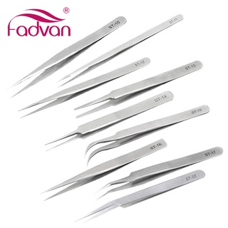 Fadvan Pinças De Aço Inoxidável Série VETUS-ST 1 Pçs/Conjunto/Para Extensão De Cílios Postiços Anti Ácido