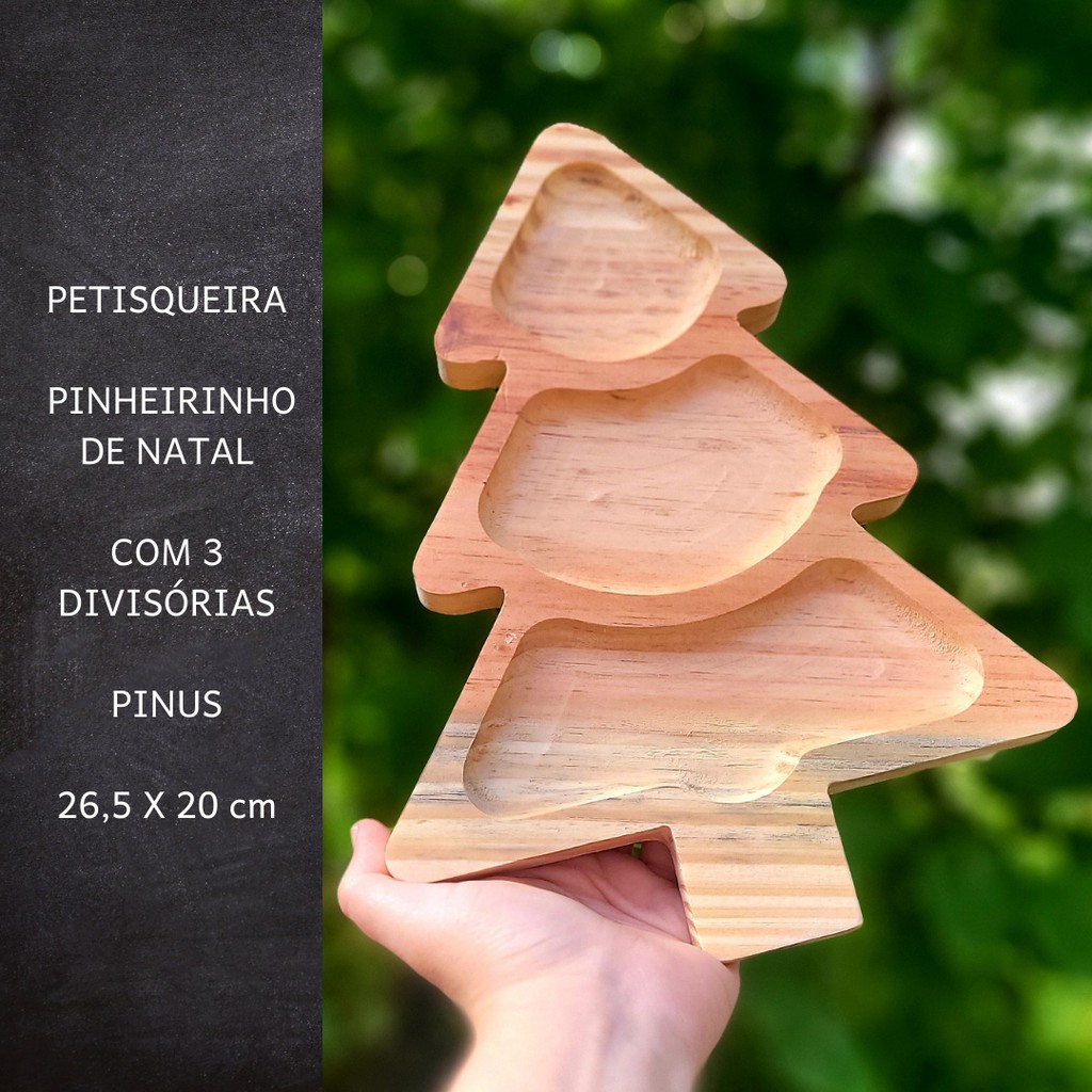 Petisqueira Pinheirinho \ Árvore de Natal - Pinus - Tábua de Frios - Cantos  arredondados | Shopee Brasil