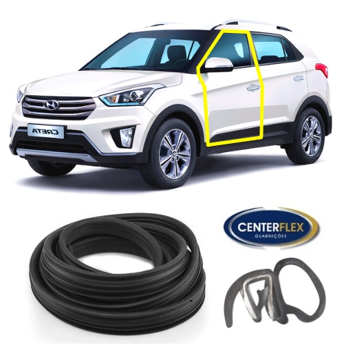 1 Borracha de Porta Hyundai Creta 2016 2017 2018 2019 2020 2021 em Oferta na Shopee