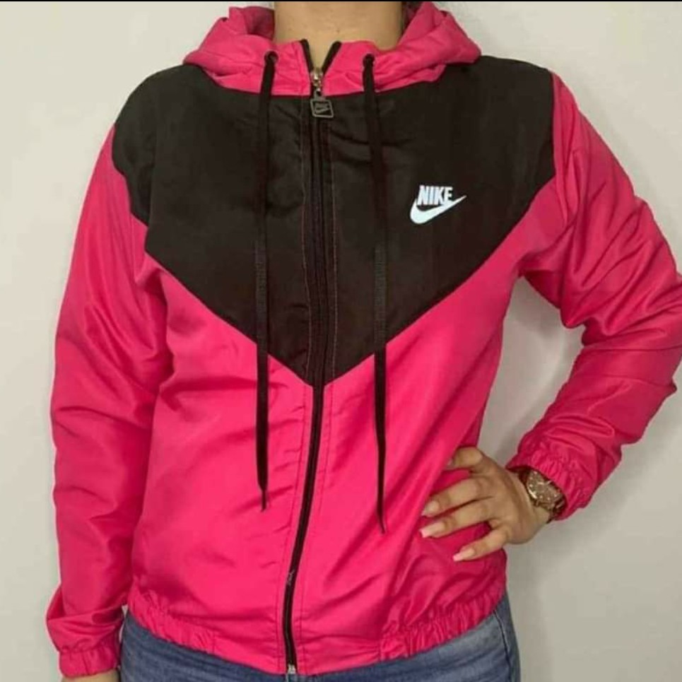 Corta vento nike feminino rosa store e preto