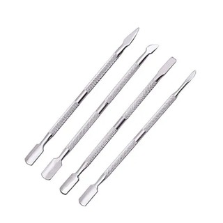 Kit 4 Espatula Para Unhas Inox Manicure Cutícula Pé Mão