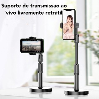 Suporte para celular livremente retrátil, horizontal e vertical.