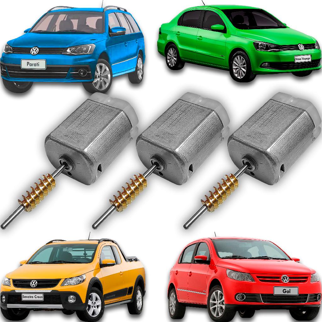 3x Motor Fechadura Trava Elétrica Volkswagen Gol G5 Saveiro Voyage e Tiguan Automotivo