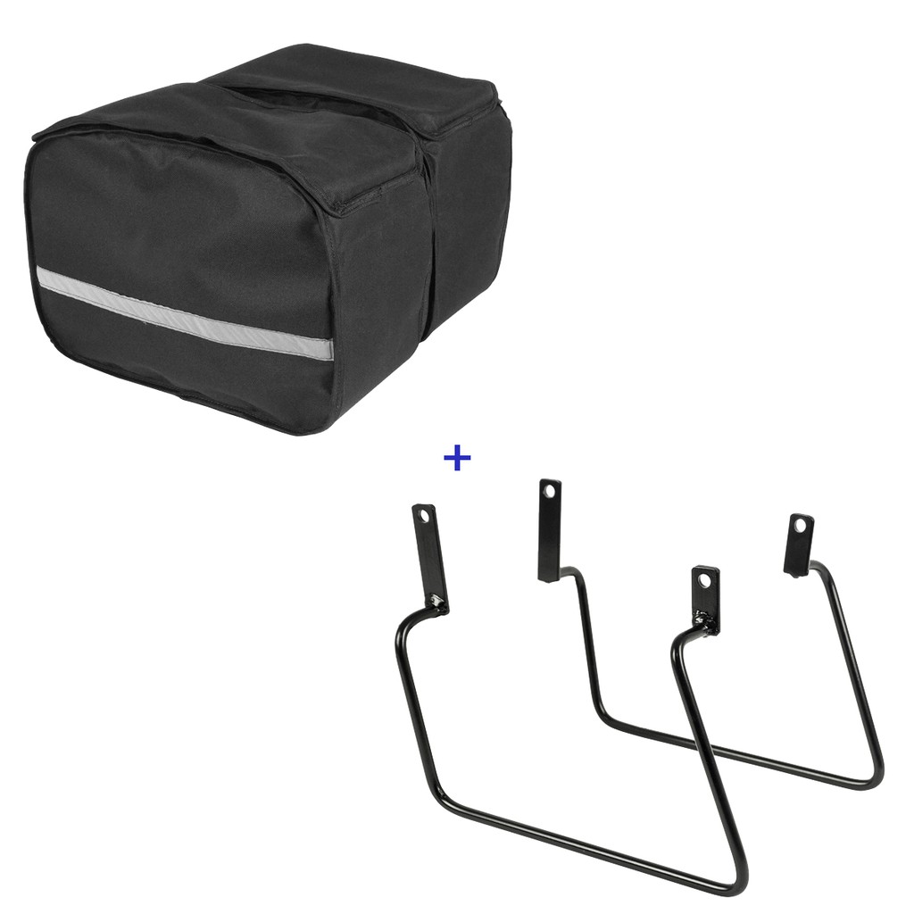 Kit Viagem Indian Scout Afastador + Alforge Lateral 28 Litros Nylon