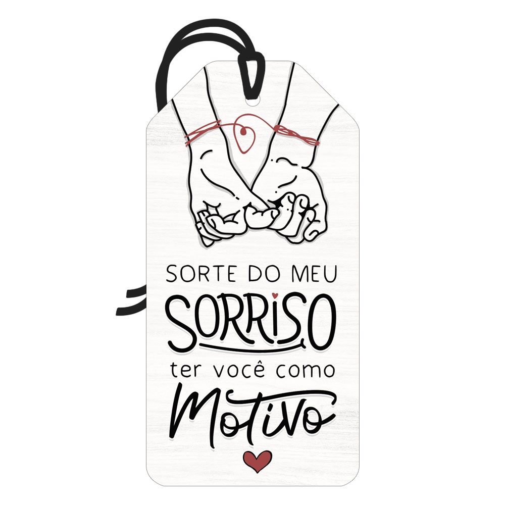Tag Decorativa em MDF com Mensagem de Amor Placa Decorativa Mini 7x14