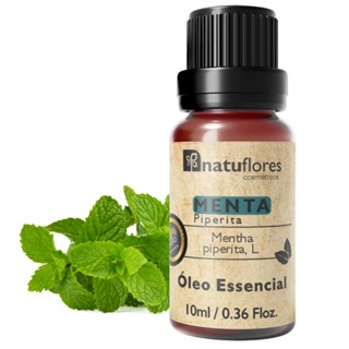 Óleo Essencial De Menta Piperita Natuflores 100% Puro 10ml em Oferta na Shopee