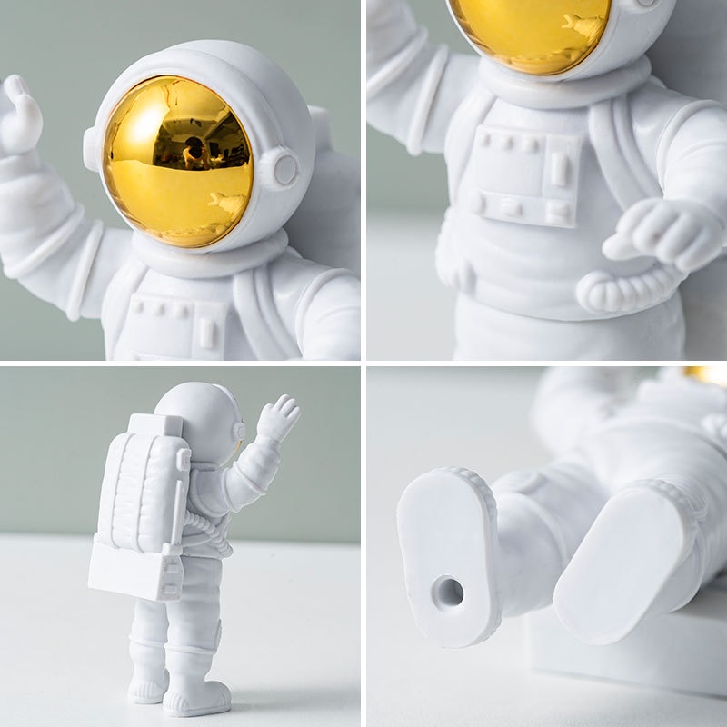 Tiktok 3 Pc Astronauta Decoração Figuras De Ação E Lua Home Decor Resina  Estátua Quarto Desktop Do Escritório Presente Menino | Shopee Brasil