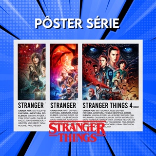 Pôster Séries - Stranger Things 1,2,3,4,5 em Oferta na Shopee