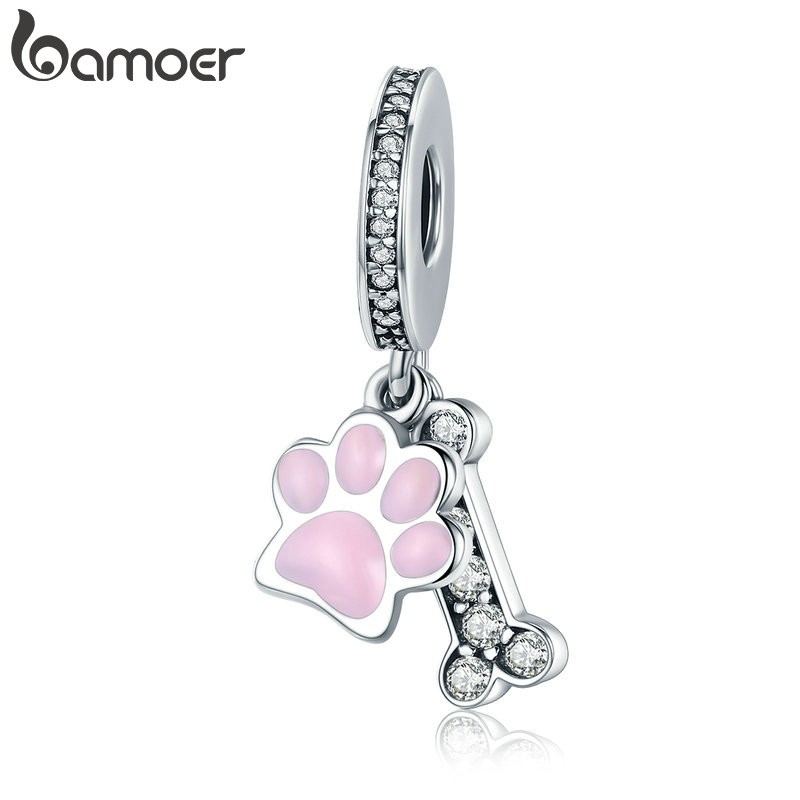 BAMOER Family Has Pets Charm 925 Silver Bracelet Accessories SCC452